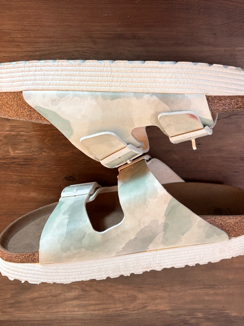 Neutral Camo Double Buckle Slide Sandals - Picture 5 of 8